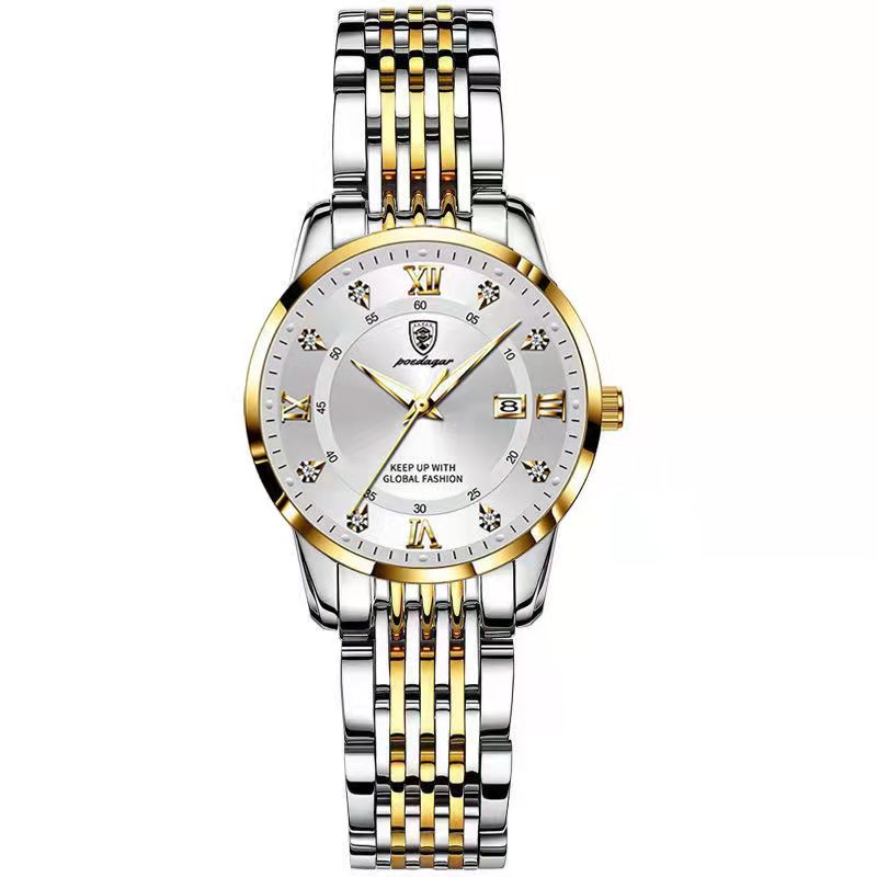 POEDAGAR Fashion Women Watch Top Brand Rose Gold Stain Steel Waterproof Date Quartz Ladies Watch Luxury High Quality Clock Gifts