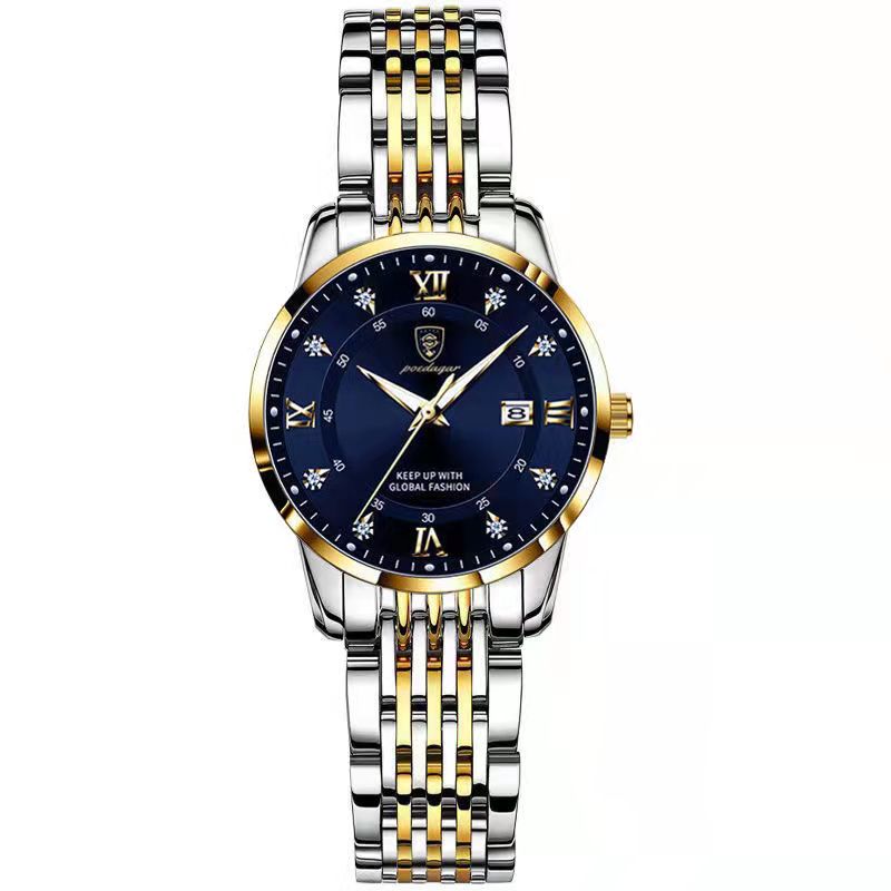 POEDAGAR Fashion Women Watch Top Brand Rose Gold Stain Steel Waterproof Date Quartz Ladies Watch Luxury High Quality Clock Gifts