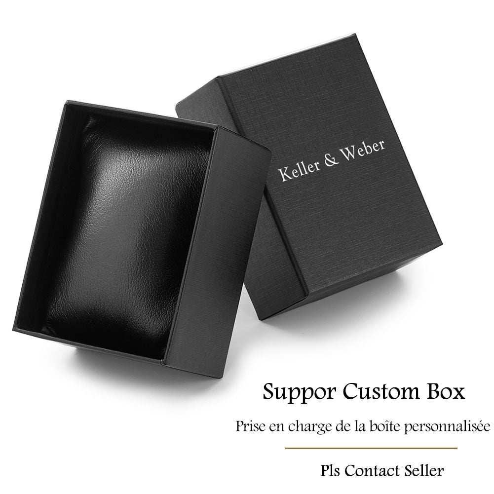 Personality Men's Watch Bracelets Gift Set Luxury Leather Quartz Date Watches with Box for Boyfriend Gifts Idea for Father's Day